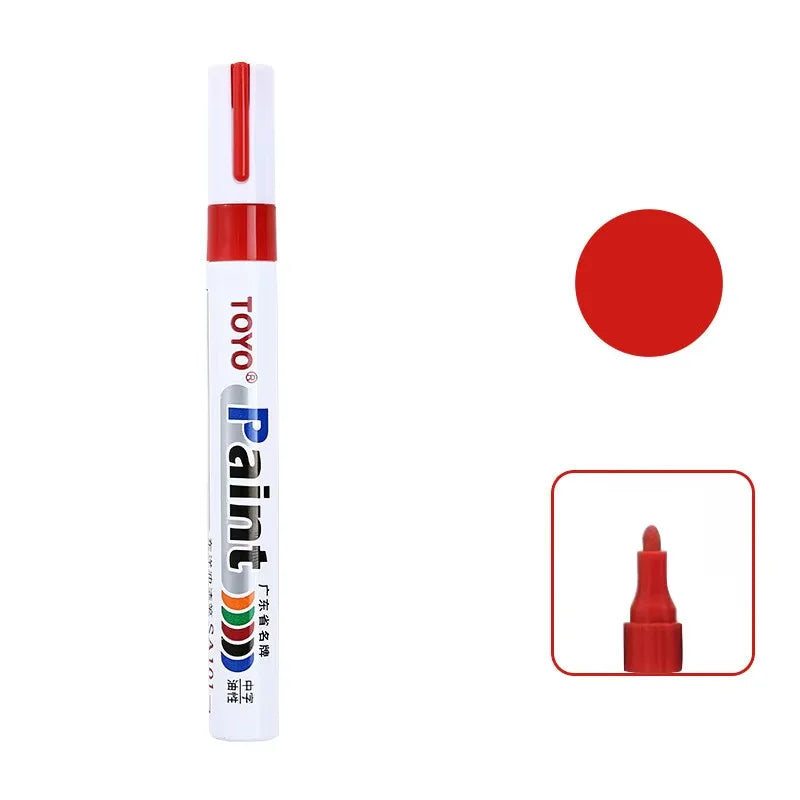 White Waterproof Tyre Paint Marker Pen – Permanent, Pro Grade