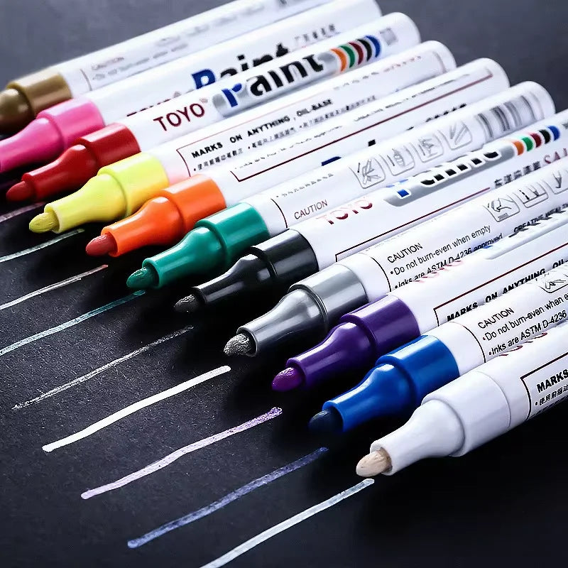 White Waterproof Tyre Paint Marker Pen – Permanent, Pro Grade