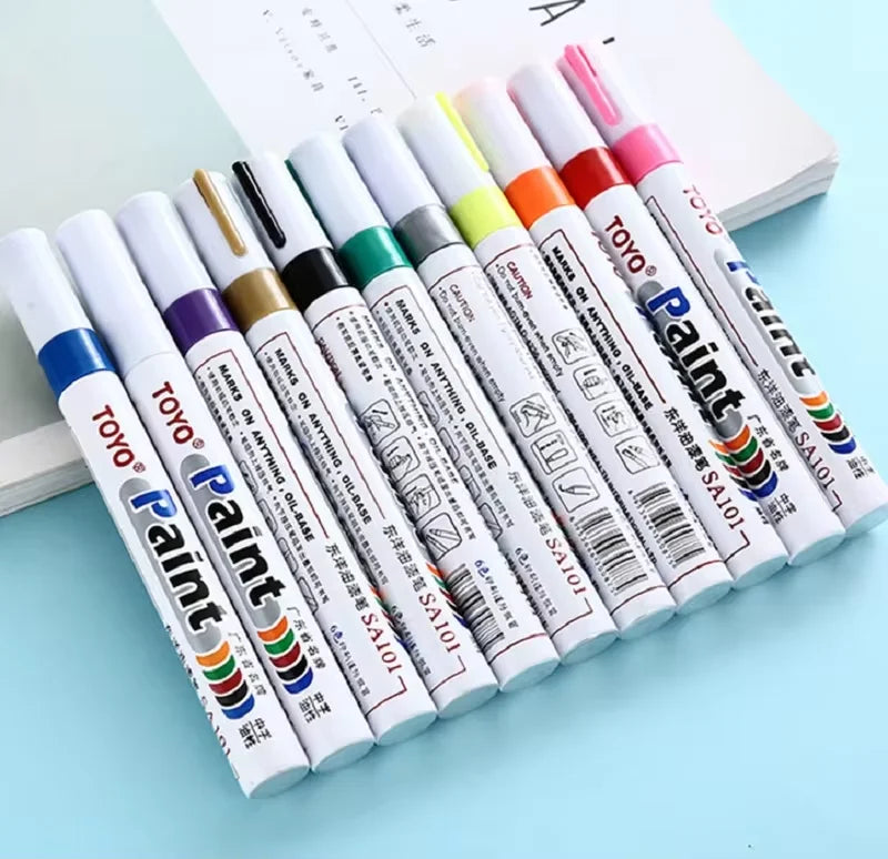 White Waterproof Tyre Paint Marker Pen – Permanent, Pro Grade