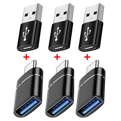 2PCS USB 3.0 To Type C OTG Charger Adapter Connector Type-C to USB Male To Type-c Adapt Converter for PC MacBook Car USB ipad