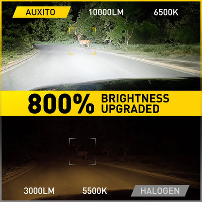 AUXITO 2Pcs Car H15 LED Headlight Bulbs 6500K White 30000LM High Beam DRL Driving Lamp Turbo H15 LED Lamp Super Bright 12V