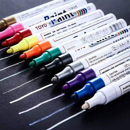 White Waterproof Tyre Paint Marker Pen – Permanent, Pro Grade