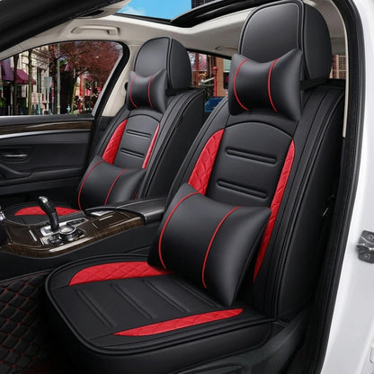 5-Seat Leather Front and Rear Full Set Car Seat Covers for Honda, with Pillows and Cushions Auto Interior Accessories