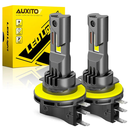 AUXITO 2Pcs Car H15 LED Headlight Bulbs 6500K White 30000LM High Beam DRL Driving Lamp Turbo H15 LED Lamp Super Bright 12V