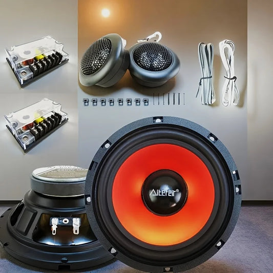 Universal 6.5 Inch Car Audio Upgrade Kit - 2-Way 440W Coaxial Speakers with Passive Crossover, Quick-Connect Terminals for Most Vehicles 2005+