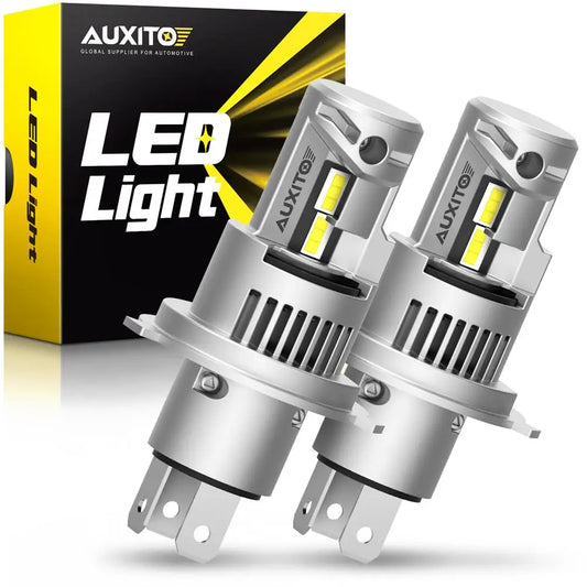 AUXITO 2Pcs Turbo H4 9003 LED Headlight Bulbs 20000LM Canbus 100W 6000K White For Car High Low Beam Headlamp Auto Driving Lamp 12V Super Bright
