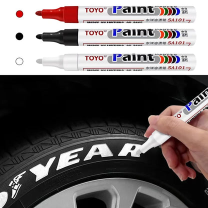 White Waterproof Tyre Paint Marker Pen – Permanent, Pro Grade